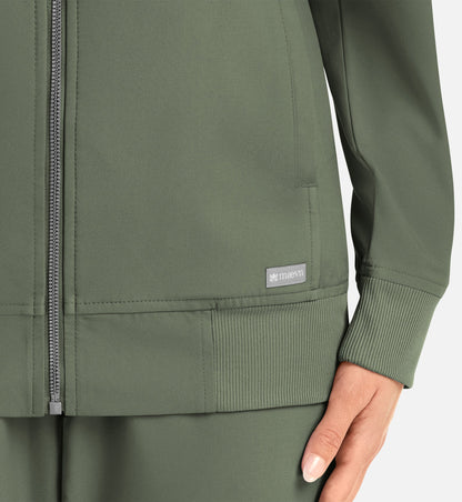 Cleveland Clinic Momentum 5061 Women's Full Zip Bomber Jacket Olive