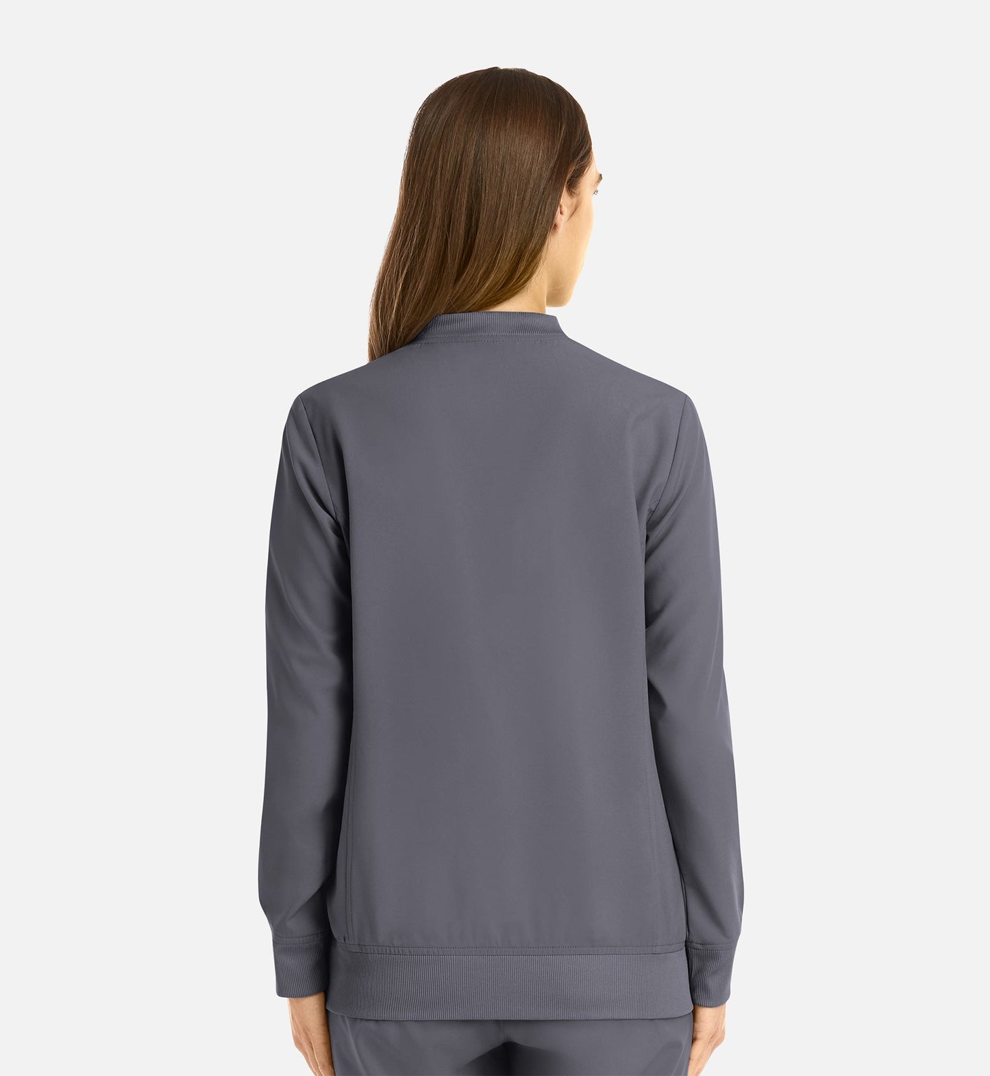 Cleveland Clinic Momentum 5061 Women's Full Zip Bomber Jacket Pewter