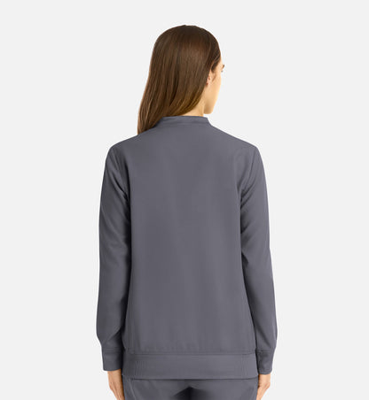 Cleveland Clinic Momentum 5061 Women's Full Zip Bomber Jacket Pewter