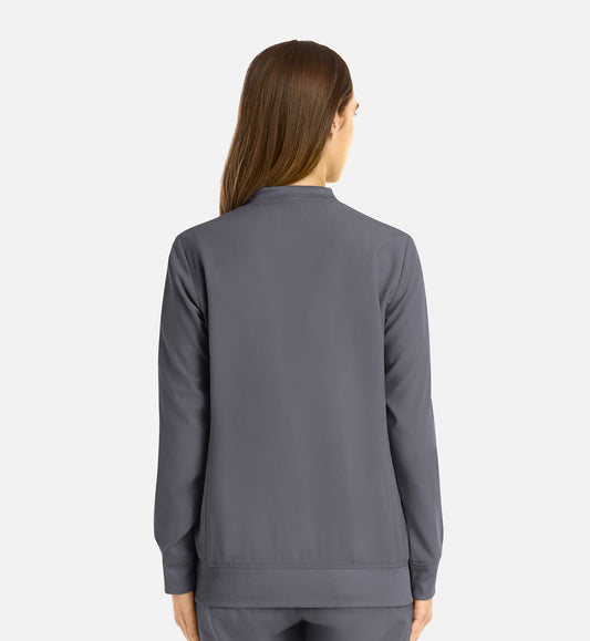 Cleveland Clinic Momentum 5061 Women's Full Zip Bomber Jacket Pewter
