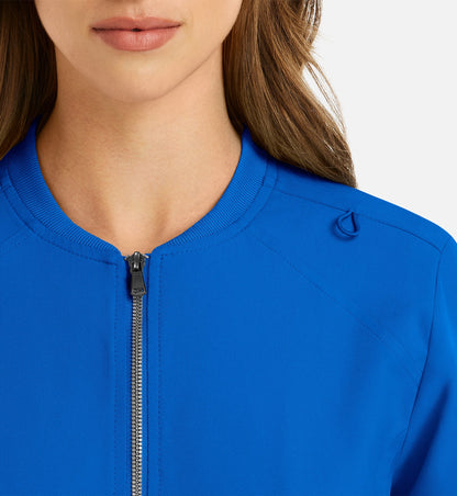 Cleveland Clinic Momentum 5061 Women's Full Zip Bomber Jacket Royal Blue