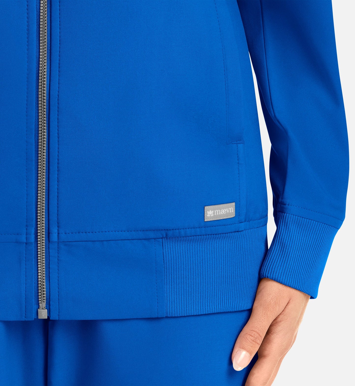 Cleveland Clinic Momentum 5061 Women's Full Zip Bomber Jacket Royal Blue