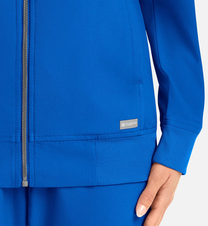 Cleveland Clinic Momentum 5061 Women's Full Zip Bomber Jacket Royal Blue