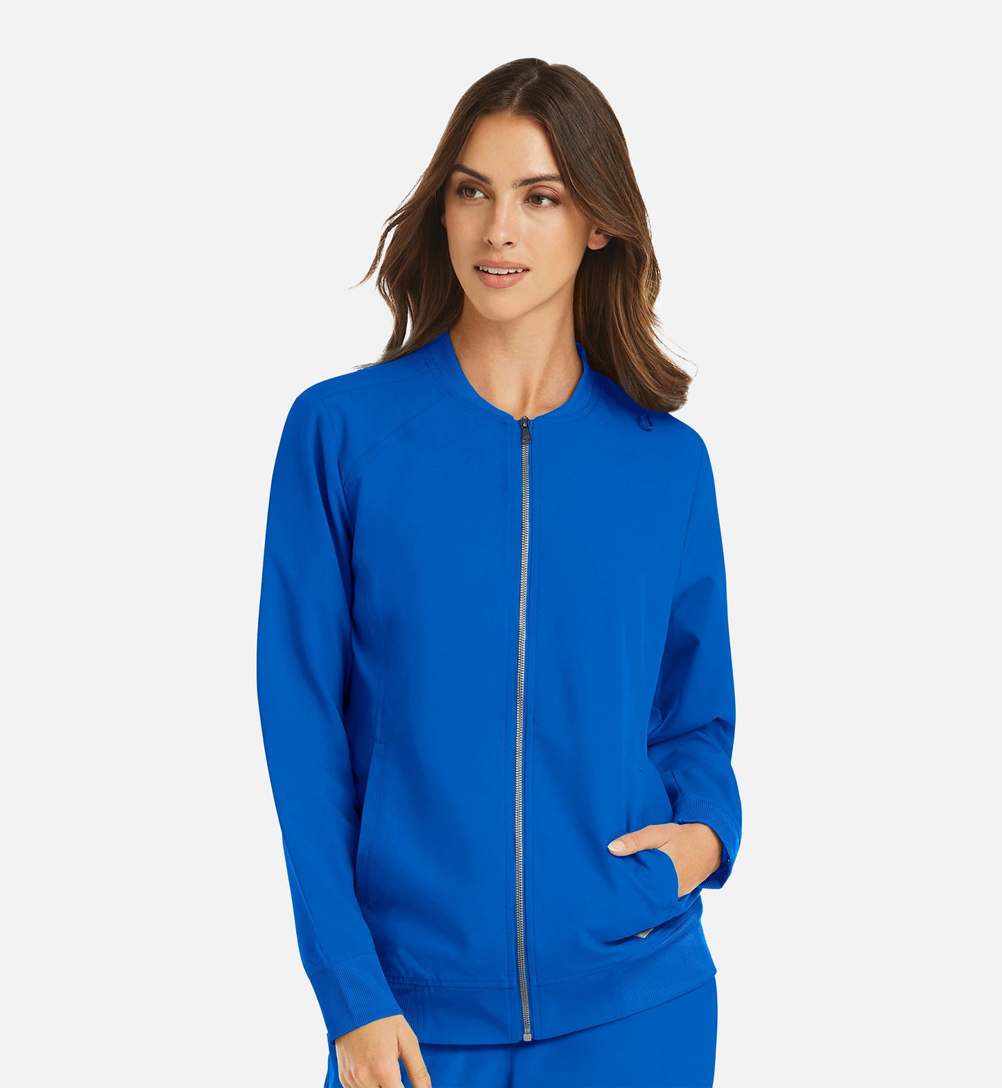 Cleveland Clinic Momentum 5061 Women's Full Zip Bomber Jacket Royal Blue