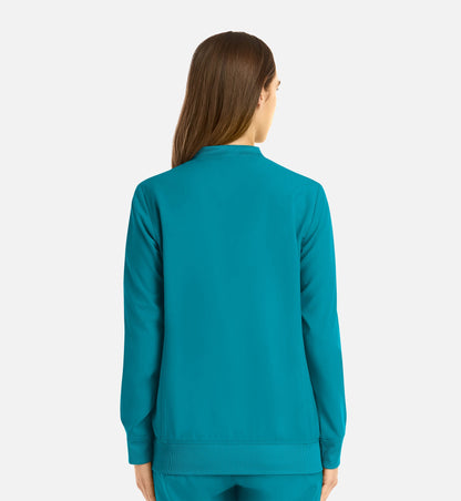 Cleveland Clinic Momentum 5061 Women's Full Zip Bomber Jacket Teal