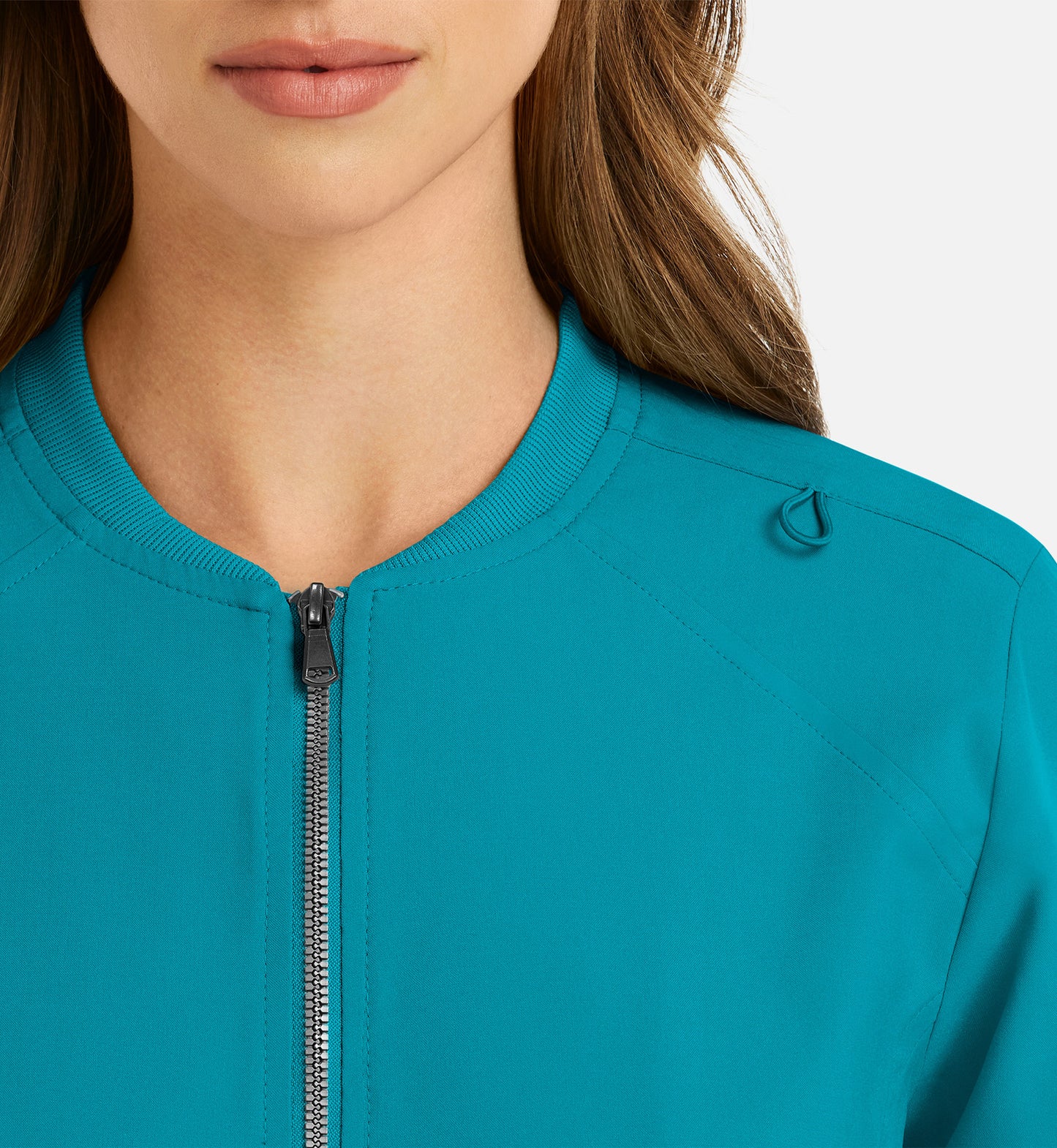 Momentum 5061 Womens Full Zip Bomber Jacket Teal