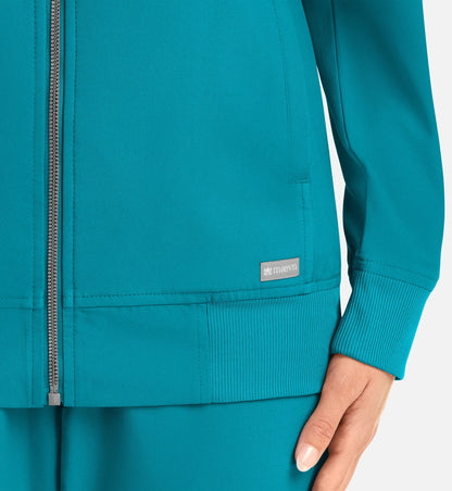 Cleveland Clinic Momentum 5061 Women's Full Zip Bomber Jacket Teal