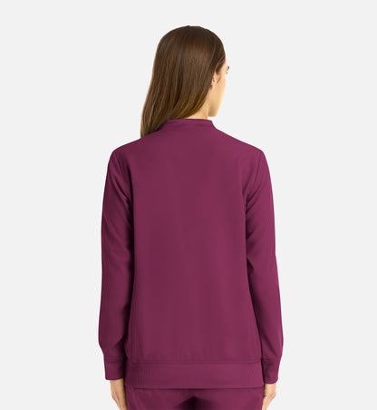 Cleveland Clinic Momentum 5061 Women's Full Zip Bomber Jacket Wine