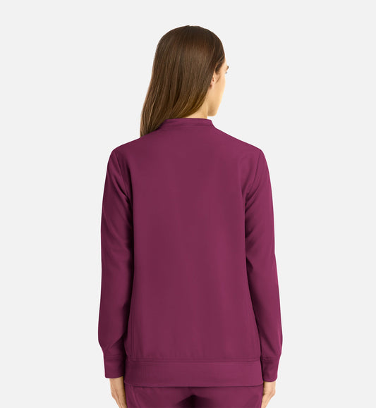 Cleveland Clinic Momentum 5061 Women's Full Zip Bomber Jacket Wine