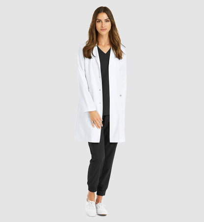 Momentum Lab Coats 5071 Women's Full Length Lab Coat White