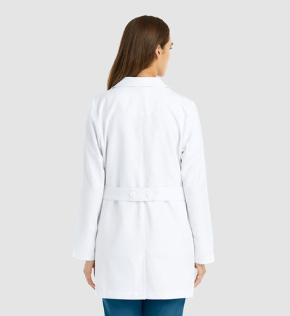 Cleveland Clinic Momentum Lab Coats 5072 Women's Mid Length Lab Coat White