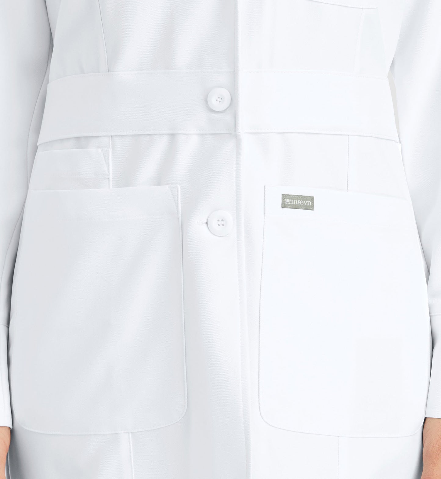 Cleveland Clinic Momentum Lab Coats 5072 Women's Mid Length Lab Coat White