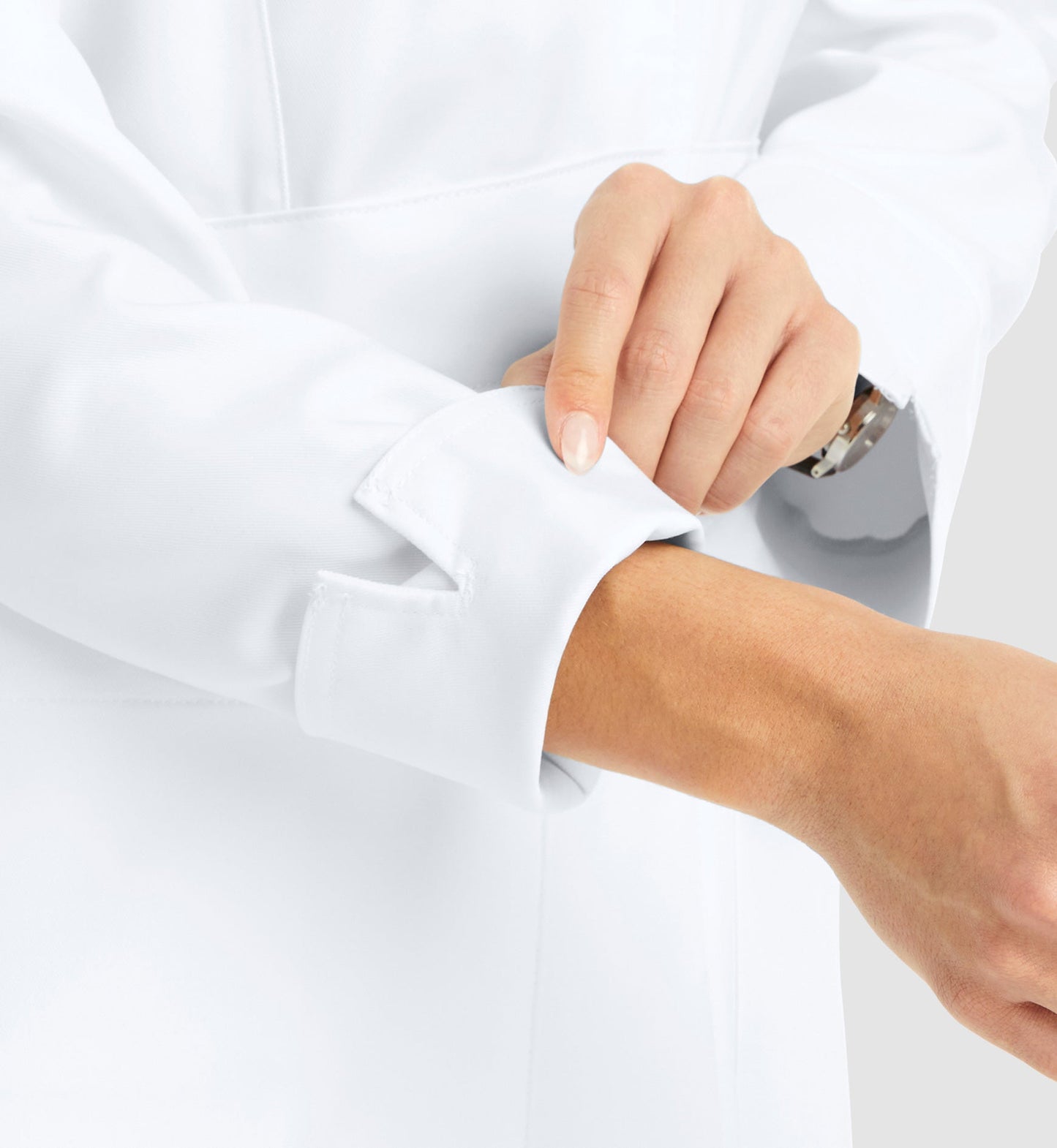 Cleveland Clinic Momentum Lab Coats 5072 Women's Mid Length Lab Coat White
