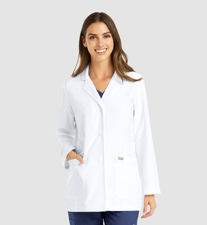 Cleveland Clinic Momentum Lab Coats 5073 Women's Consultation Lab Coat White