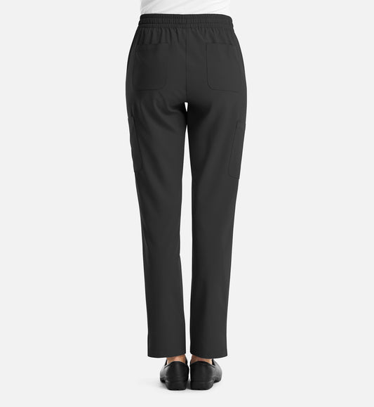 Momentum 5091 Womens Full Elastic Pull on Pant Black