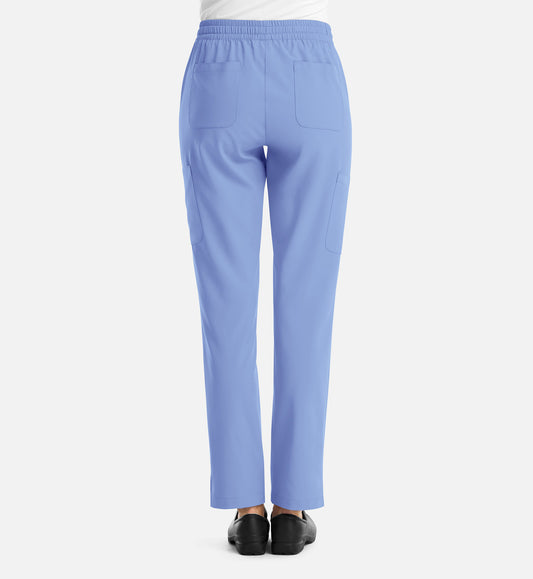 Momentum 5091 Womens Full Elastic Pull on Pant Ceil Blue