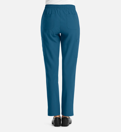 Momentum 5091 Womens Full Elastic Pull on Pant Caribbean Blue