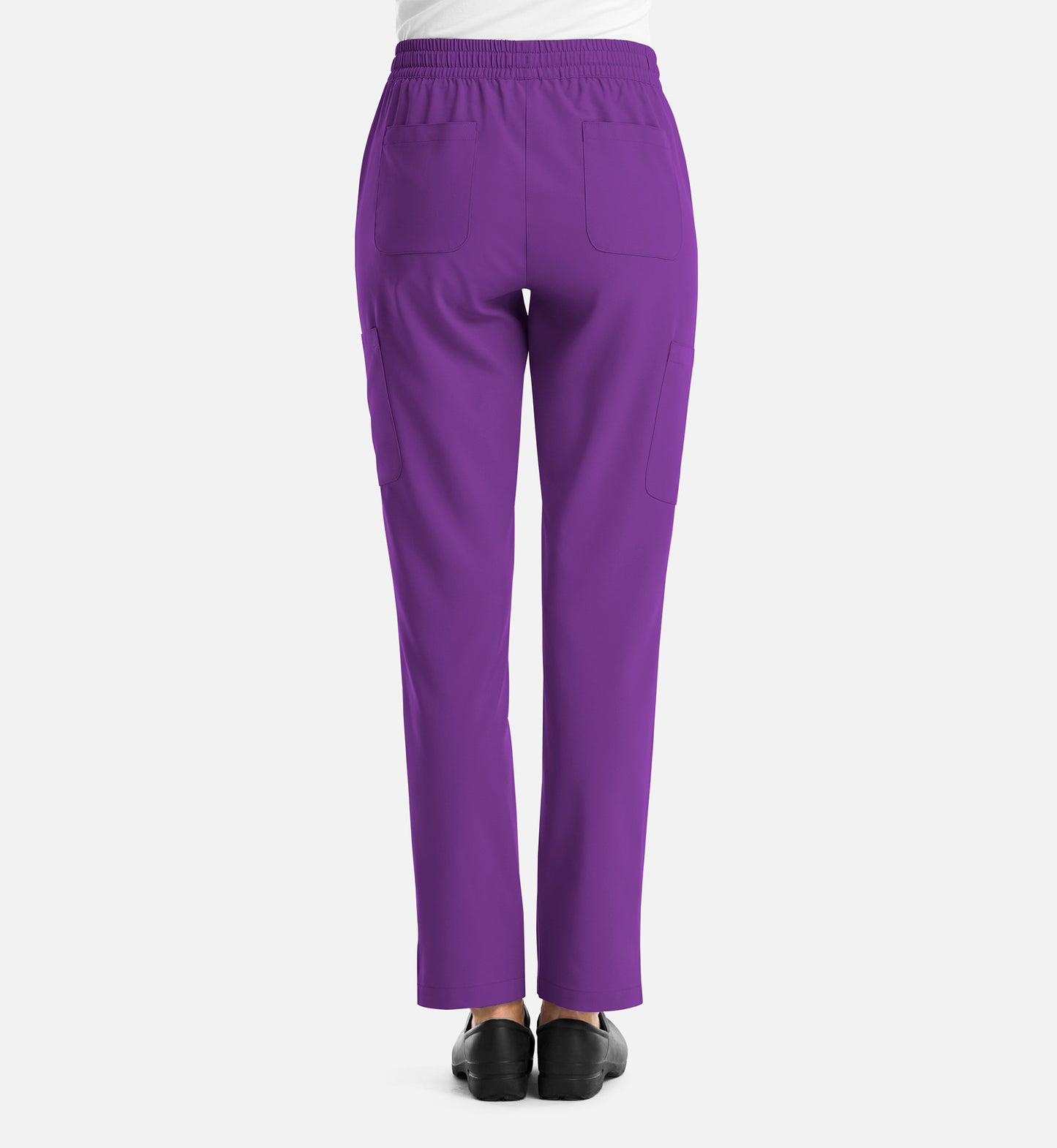 Momentum 5091 Womens Full Elastic Pull on Pant Egg plant