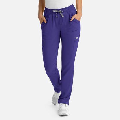 Momentum 5091 Womens Full Elastic Pull on Pant Grape