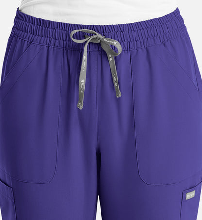 Momentum 5091 Womens Full Elastic Pull on Pant Grape