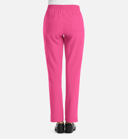 Momentum 5091 Womens Full Elastic Pull on Pant Hot Pink