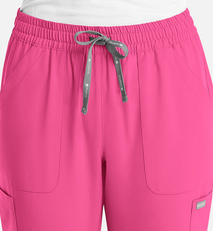 Momentum 5091 Womens Full Elastic Pull on Pant Hot Pink