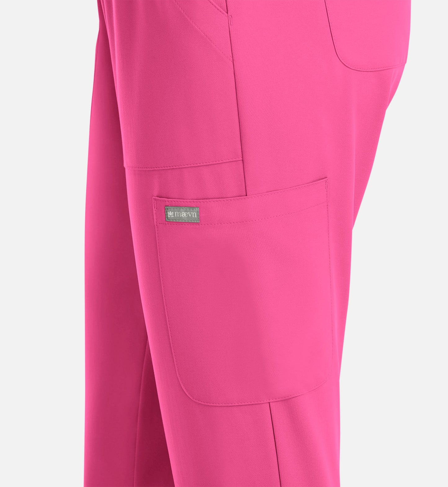 Momentum 5091 Womens Full Elastic Pull on Pant Hot Pink