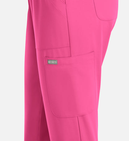 Momentum 5091 Womens Full Elastic Pull on Pant Hot Pink