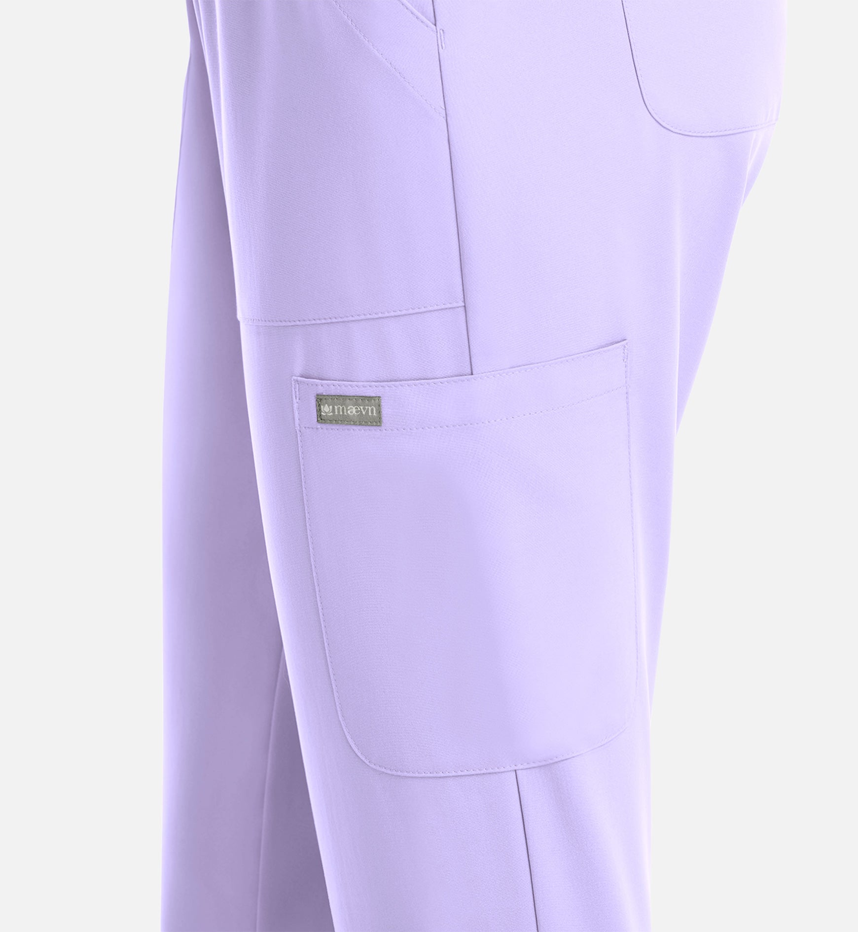 Momentum 5091 Womens Full Elastic Pull on Pant Lavender