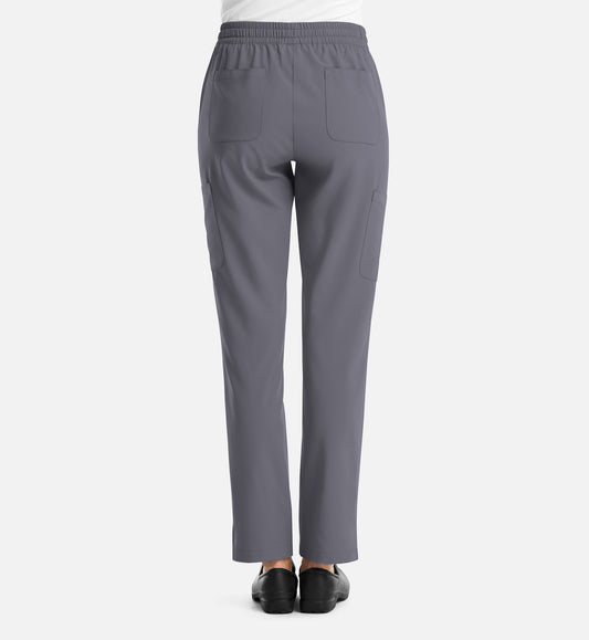 Momentum 5091 Womens Full Elastic Pull on Pant Pewter