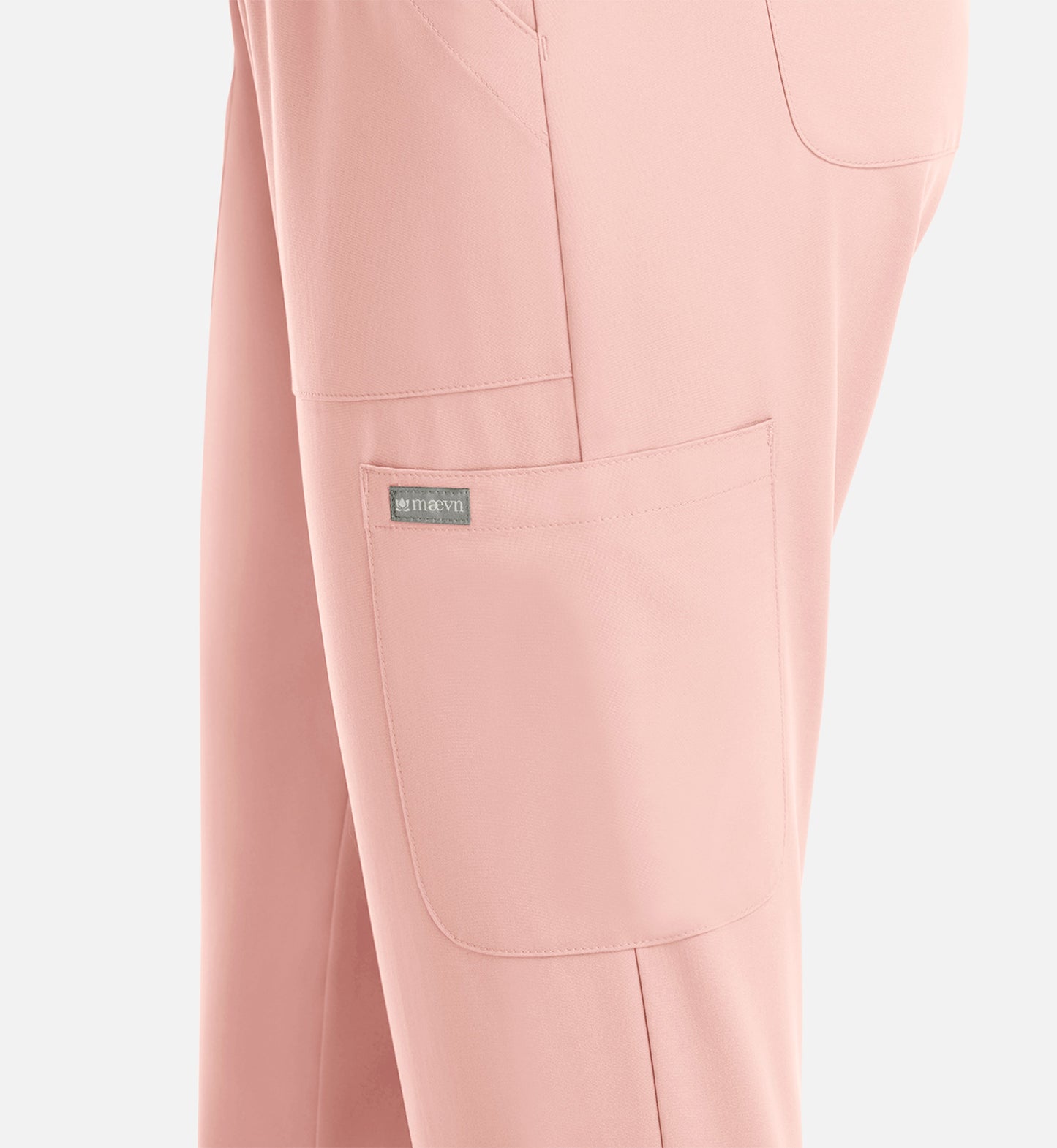 Momentum 5091 Womens Full Elastic Pull on Pant Pink Grapefruit