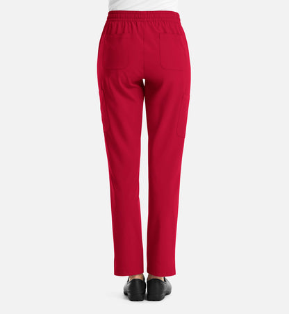 Momentum 5091 Womens Full Elastic Pull on Pant Red