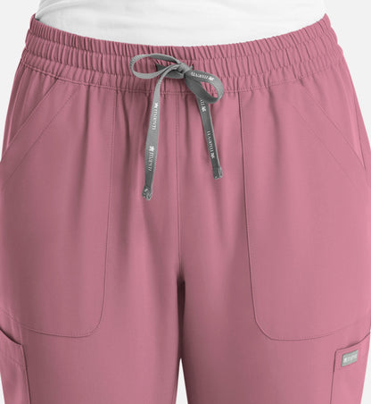 Momentum 5091 Womens Full Elastic Pull on Pant Rose