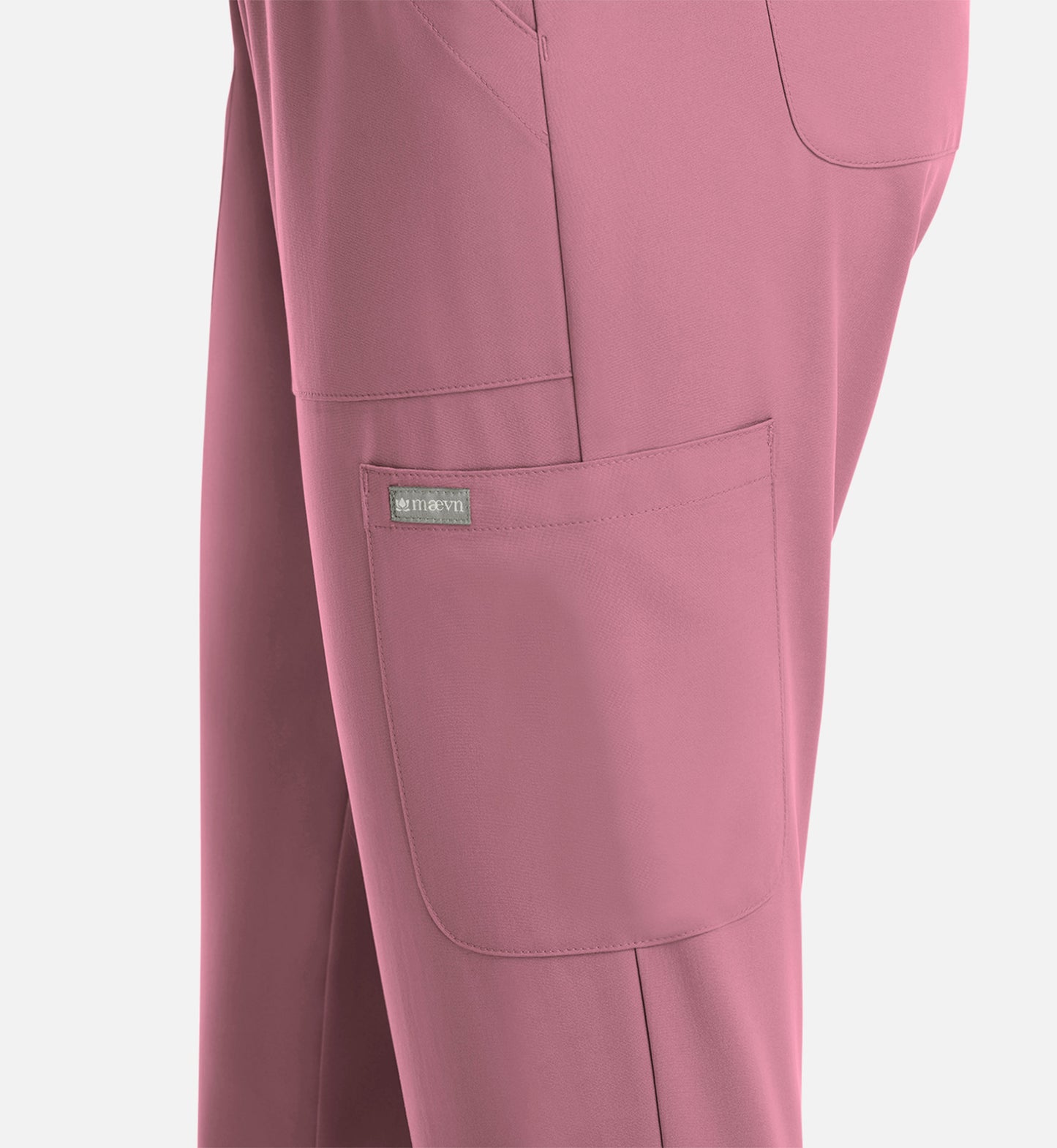 Momentum 5091 Womens Full Elastic Pull on Pant Rose