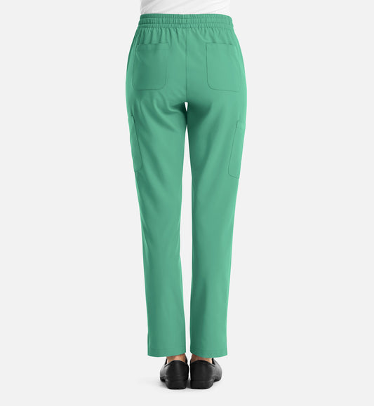 Momentum 5091 Womens Full Elastic Pull on Pant Surgical Green