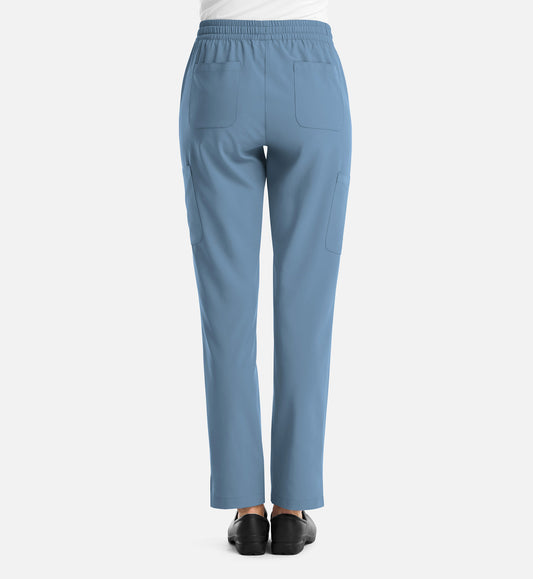 Momentum 5091 Womens Full Elastic Pull on Pant Slate Blue