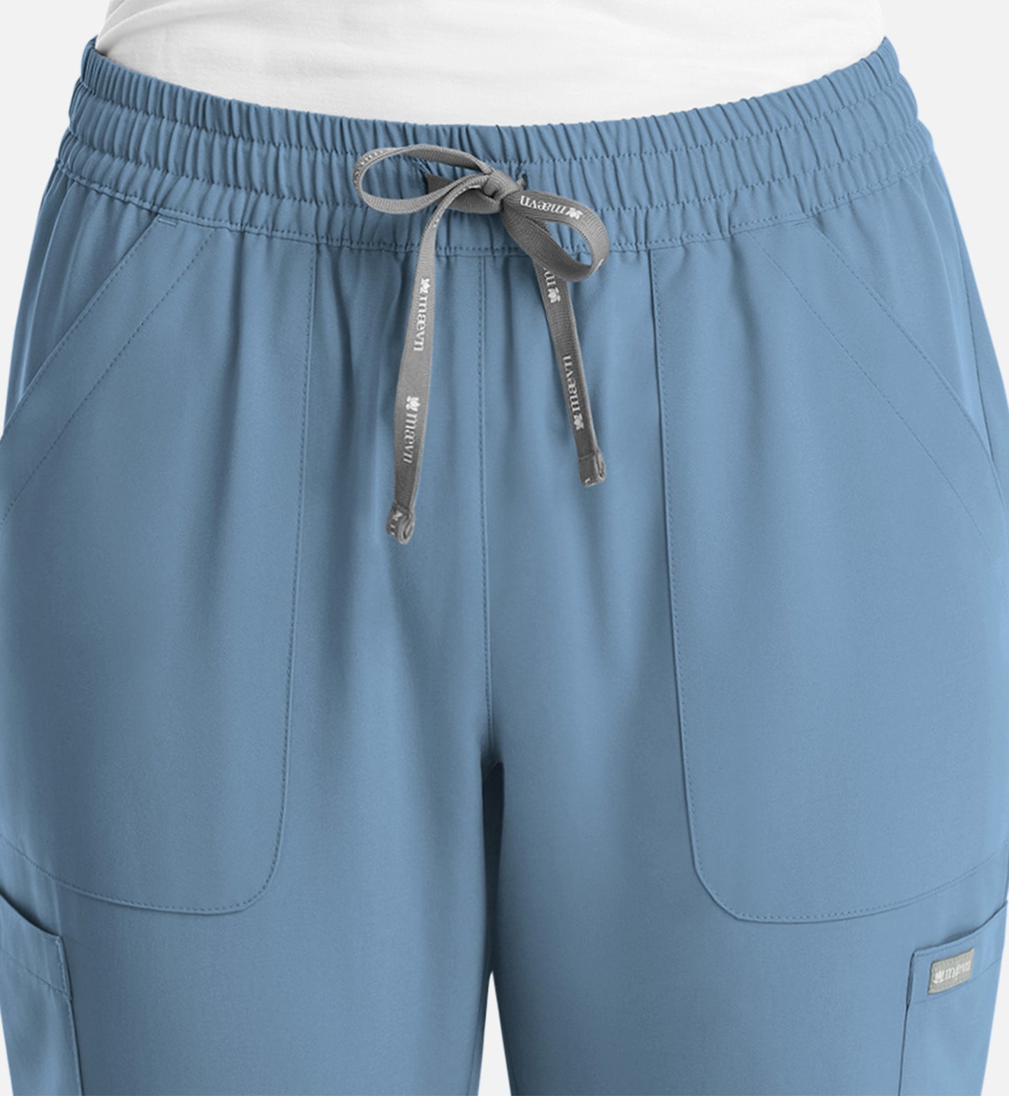 Momentum 5091 Womens Full Elastic Pull on Pant Slate Blue