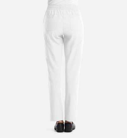 Momentum 5091 Womens Full Elastic Pull on Pant White