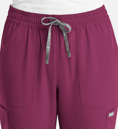 Momentum 5091 Womens Full Elastic Pull on Pant Wine