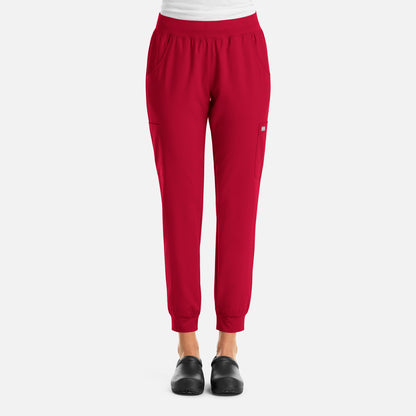 Momentum 5092 Women’s Yoga Waist Jogger Red