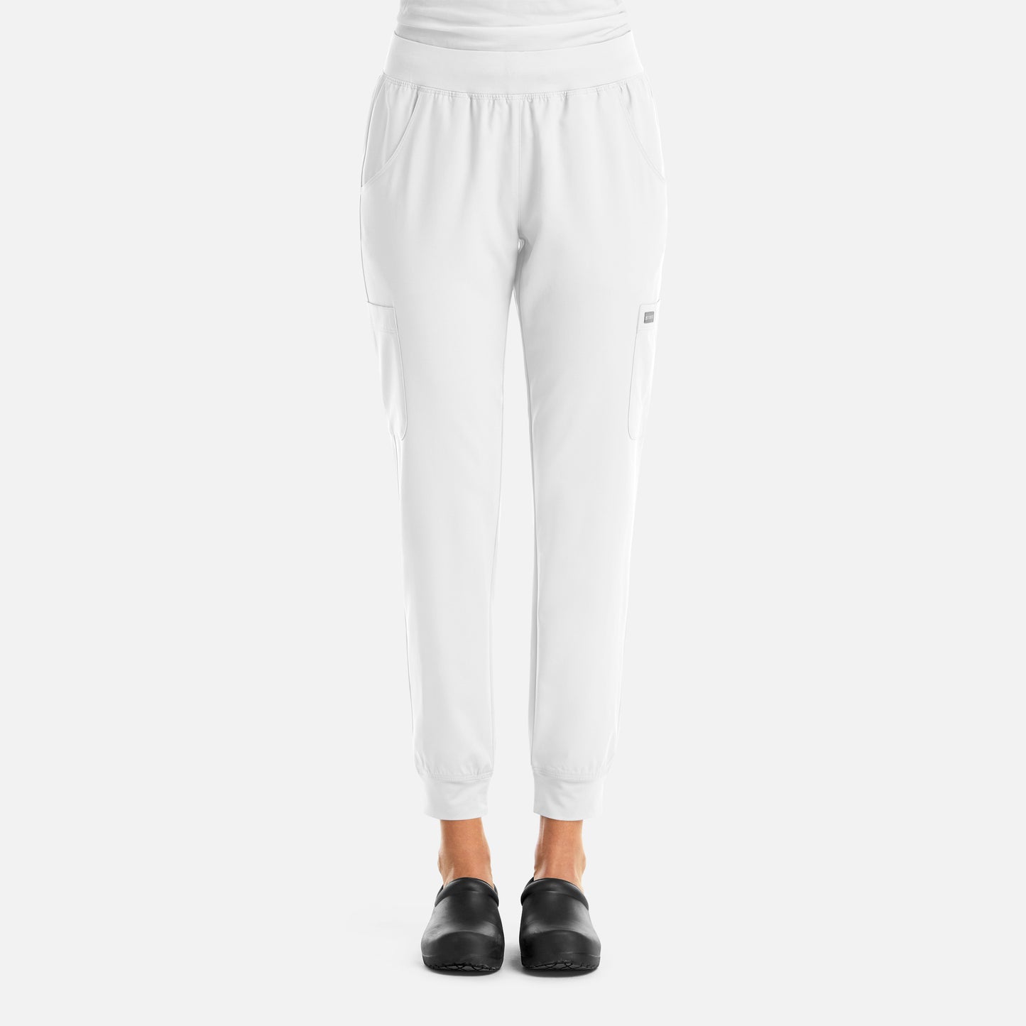 Momentum 5092 Women’s Yoga Waist Jogger White