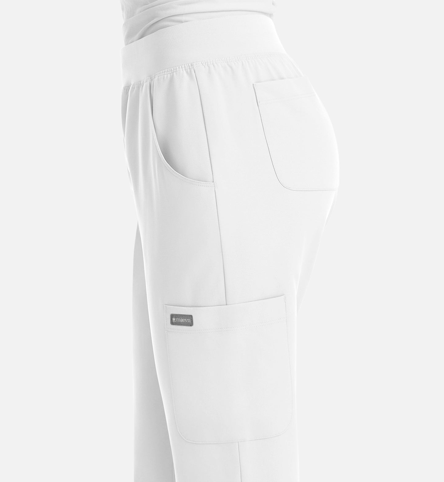 Momentum 5092 Women’s Yoga Waist Jogger White