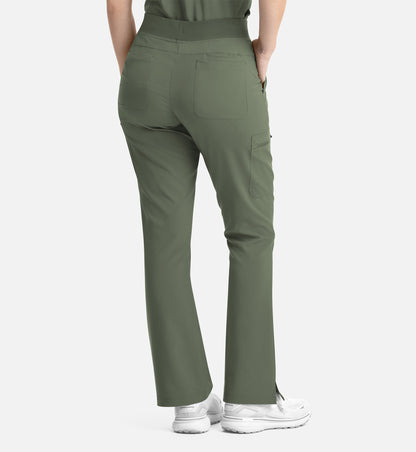 Momentum 5093 Women&#039;s Full Elastic Band Flare Leg Pant Olive