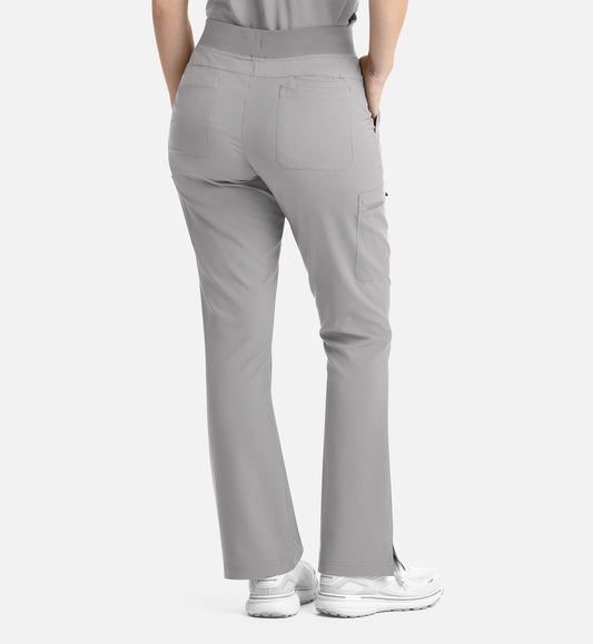 Momentum 5093 Women’s Full Elastic Band Flare Leg Pant Quiet Grey
