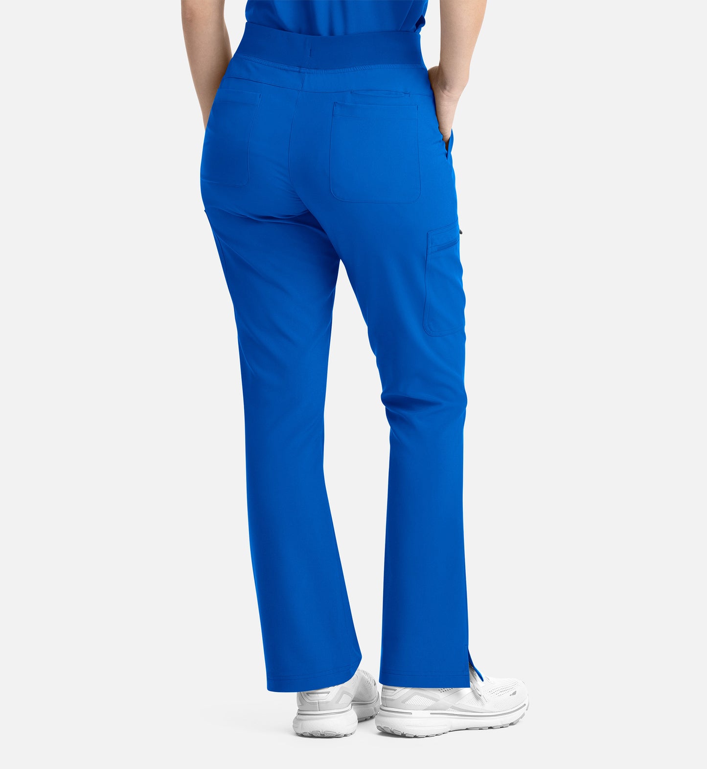 Momentum 5093 Women&#039;s Full Elastic Band Flare Leg Pant Royal Blue