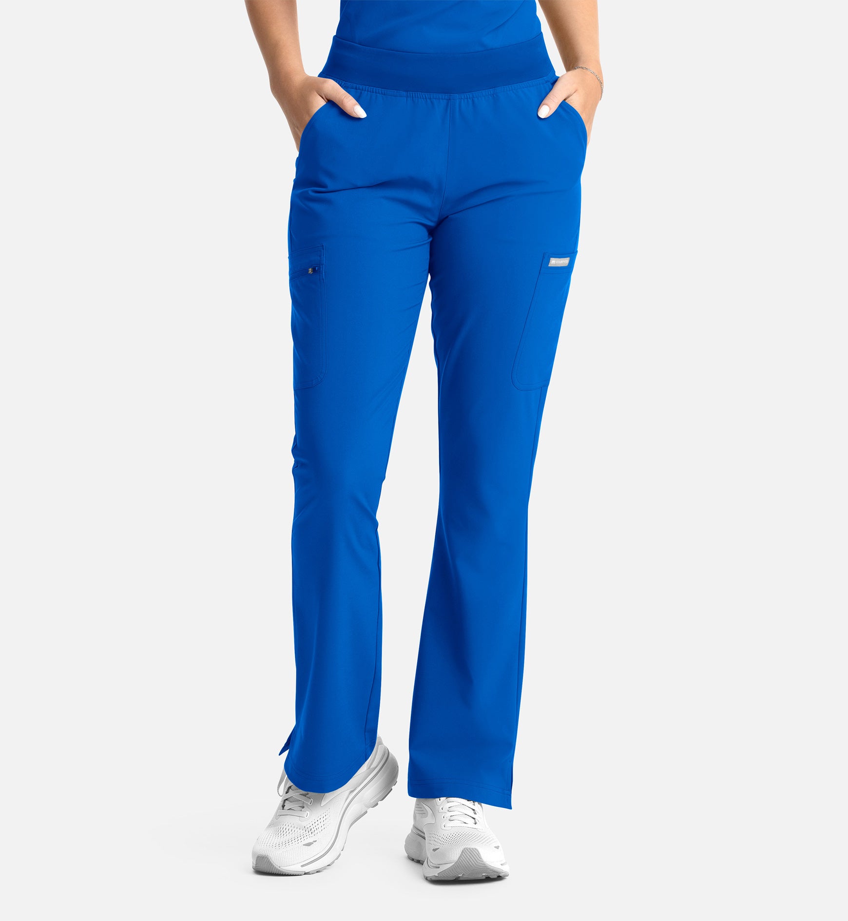 Momentum 5093 Women’s Full Elastic Band Flare Leg Pant Royal Blue
