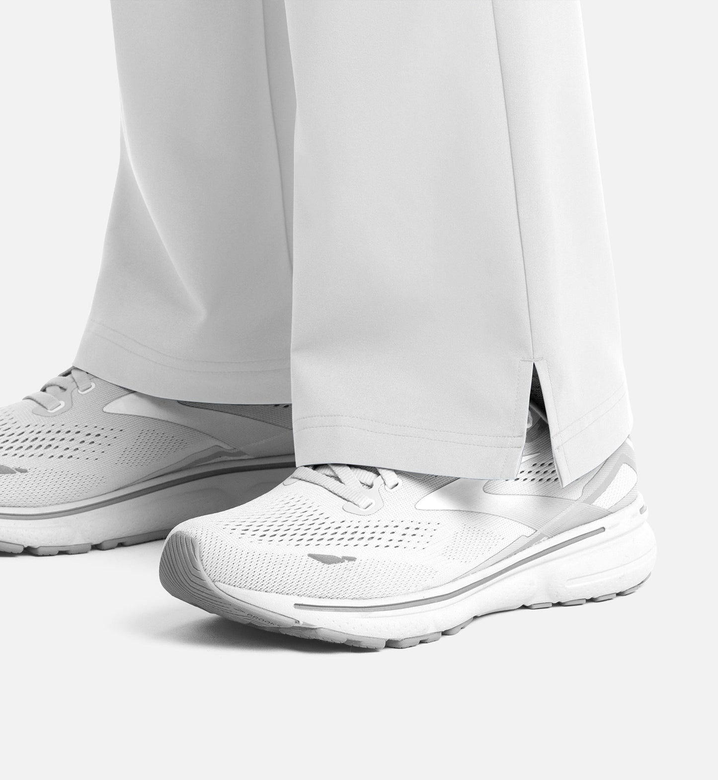 Momentum 5093 Women’s Full Elastic Band Flare Leg Pant White