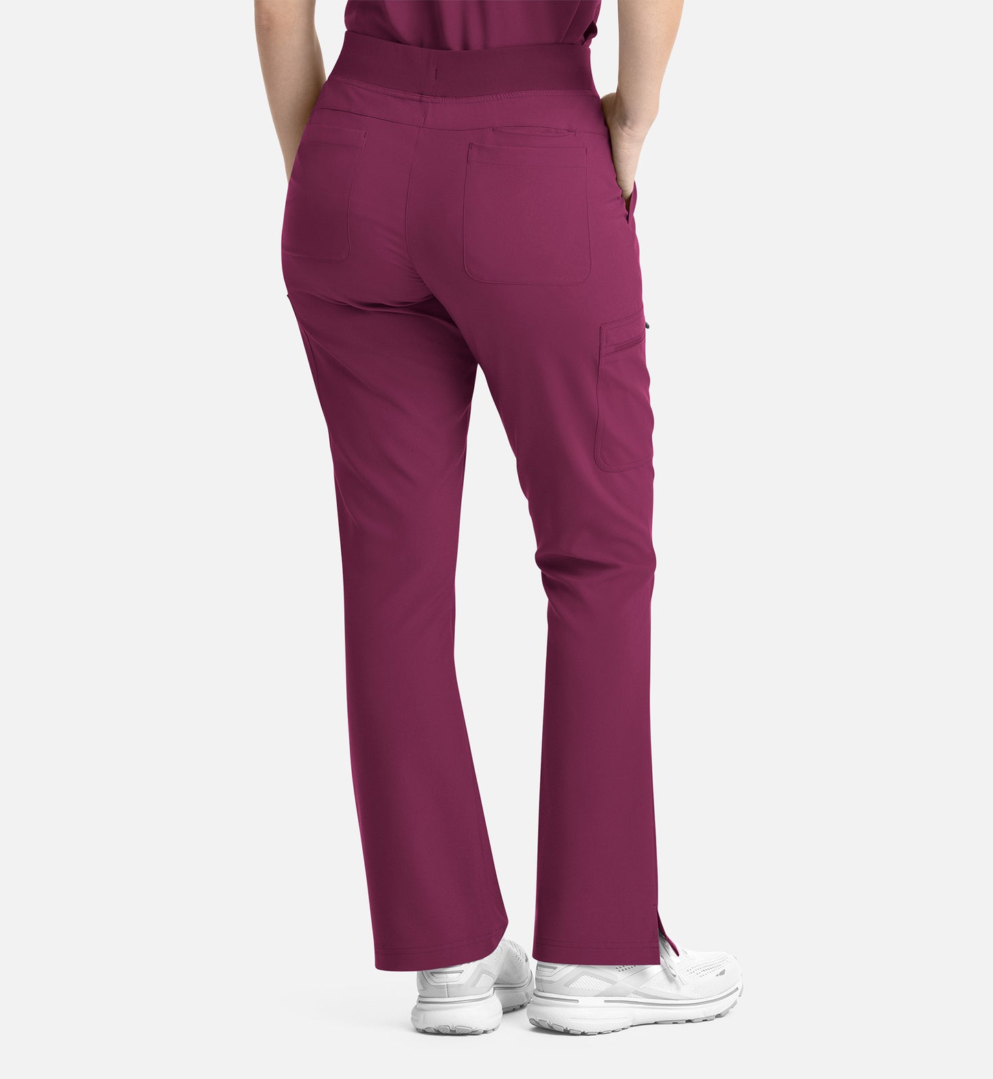 Momentum 5093 Women&#039;s Full Elastic Band Flare Leg Pant Wine