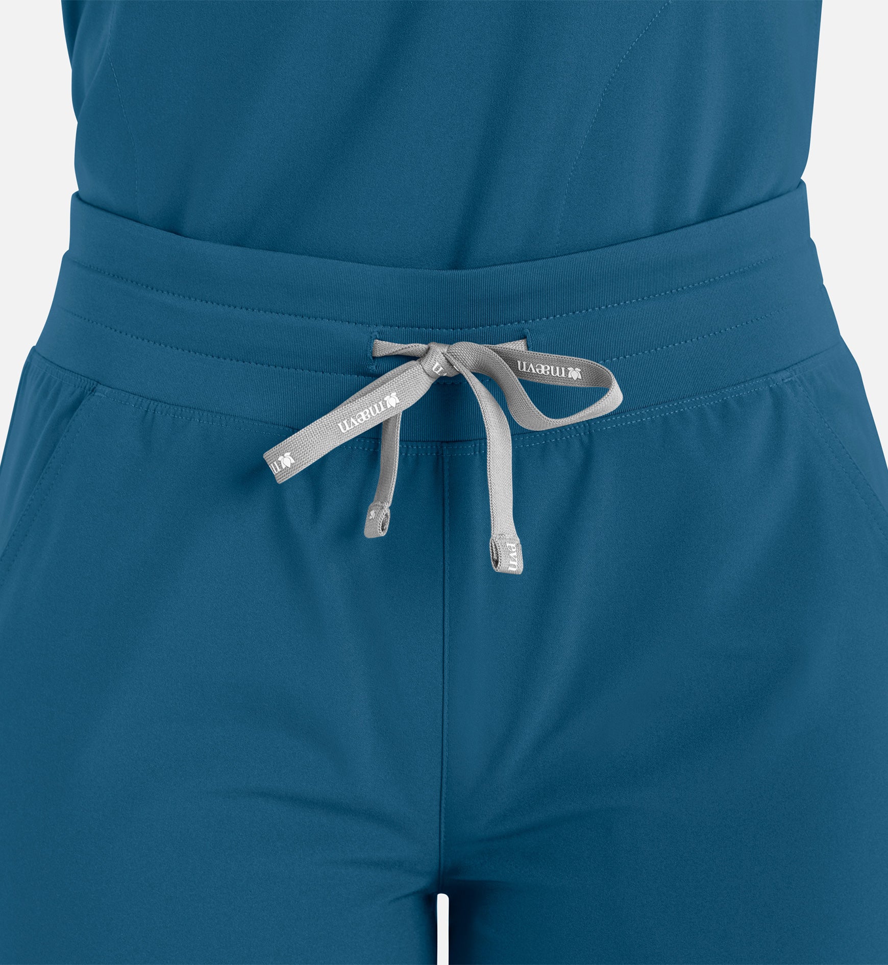 Momentum 5094 Women’s High Waist Full Elastic Wide Leg Pant Caribbean Blue