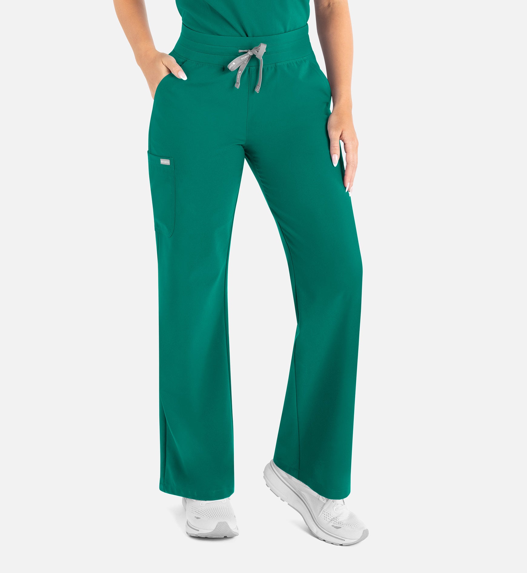 Momentum 5094 Women’s High Waist Full Elastic Wide Leg Pant Hunter